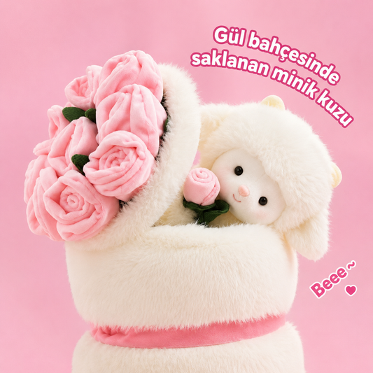 Çiçekli Gül Aromalı Sütlü Puff Buketi